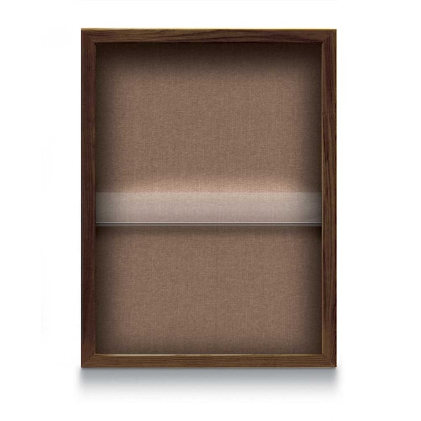 Indoor Enclosed Combo Board, 48"x36", Black Frame/Green & Forbo